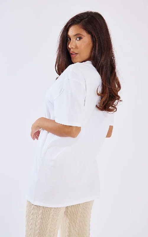 Effortless Elegance: The Perfect Oversized Comfort for Women - (White)