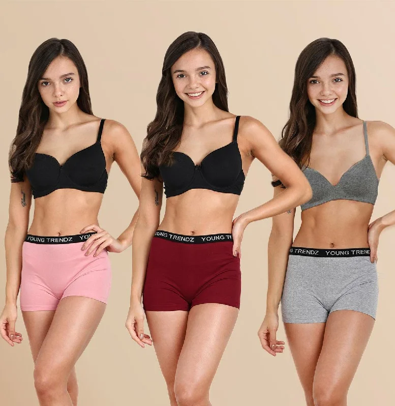 Girls YT Elastic Combo Boyshorts