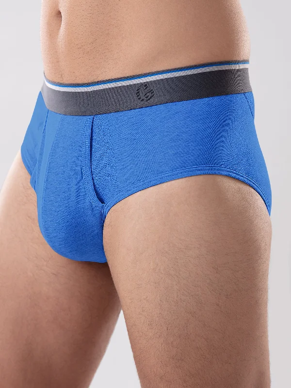 Anti Odor Cotton Tencel Cooling Brief - Blue Melange