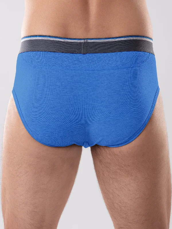 Anti Odor Cotton Tencel Cooling Brief - Blue Melange