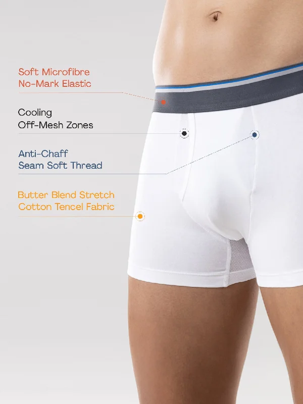 Anti Odor Cotton Tencel Cooling Trunk - White