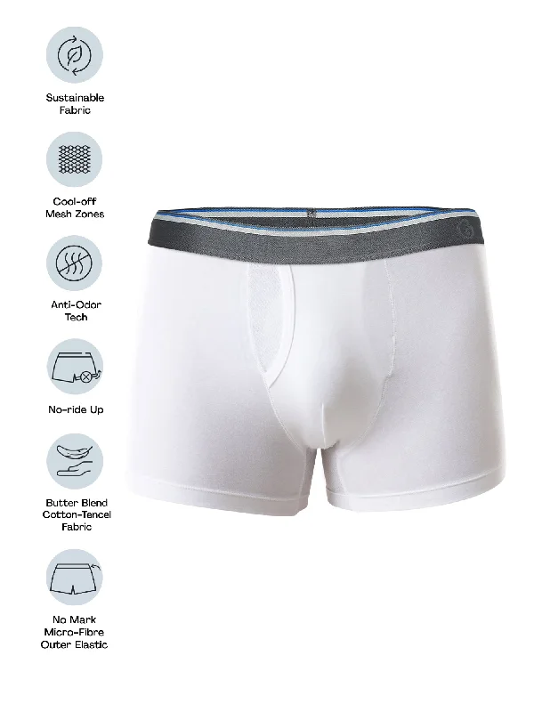 Anti Odor Cotton Tencel Cooling Trunk - White