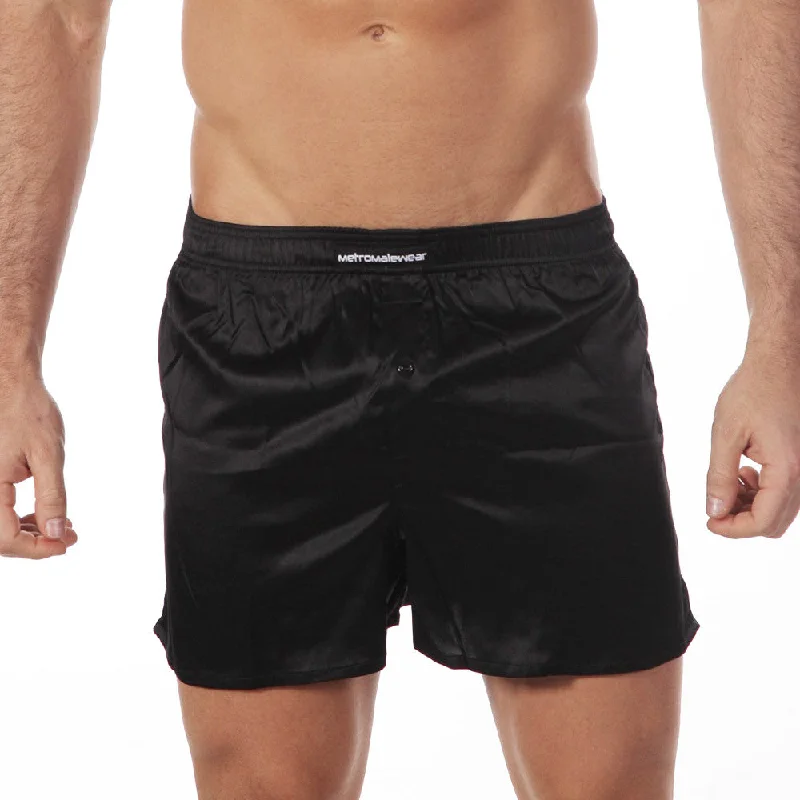 [M2W] Silk Satin Boxer Black (S33-20)