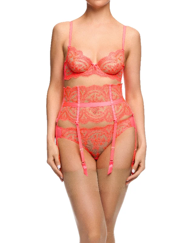 Severine Bra in Neon Coral by Dita Von Teese