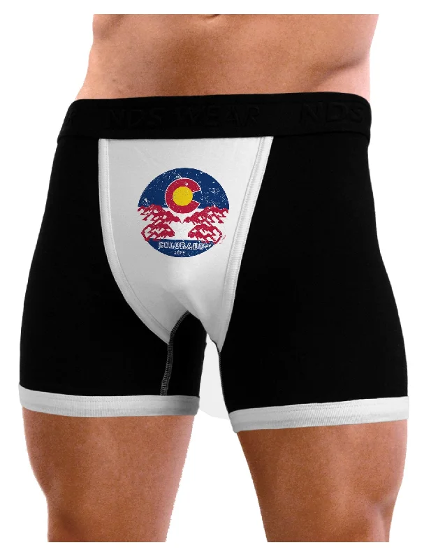 Grunge Colorado Emblem Flag Mens Boxer Brief Underwear