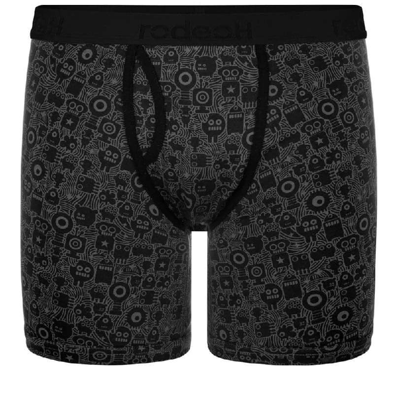 Shift 6"" Boxer Underwear - B & W Robots