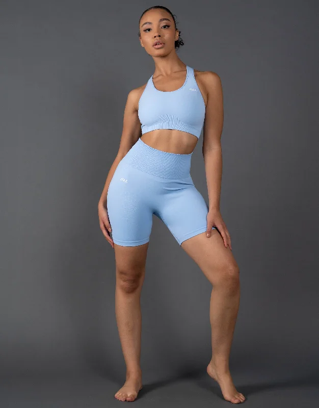 Premium Seamless Racer Crop V5.1 - Baby Blue