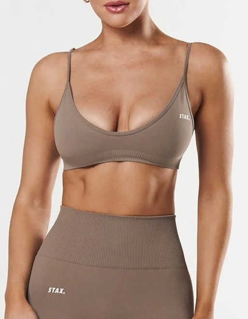 Premium Seamless Summer Bralette - Brown