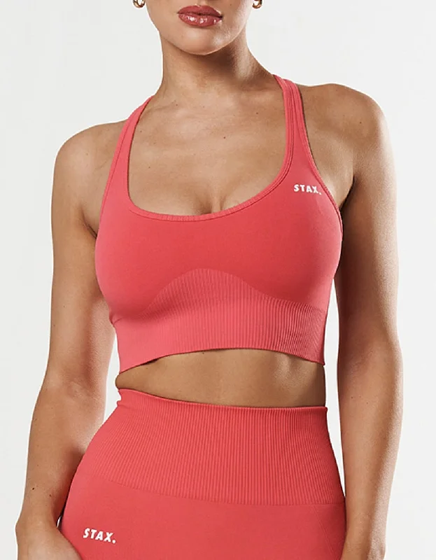 Premium Seamless Summer Racer Crop - Pink