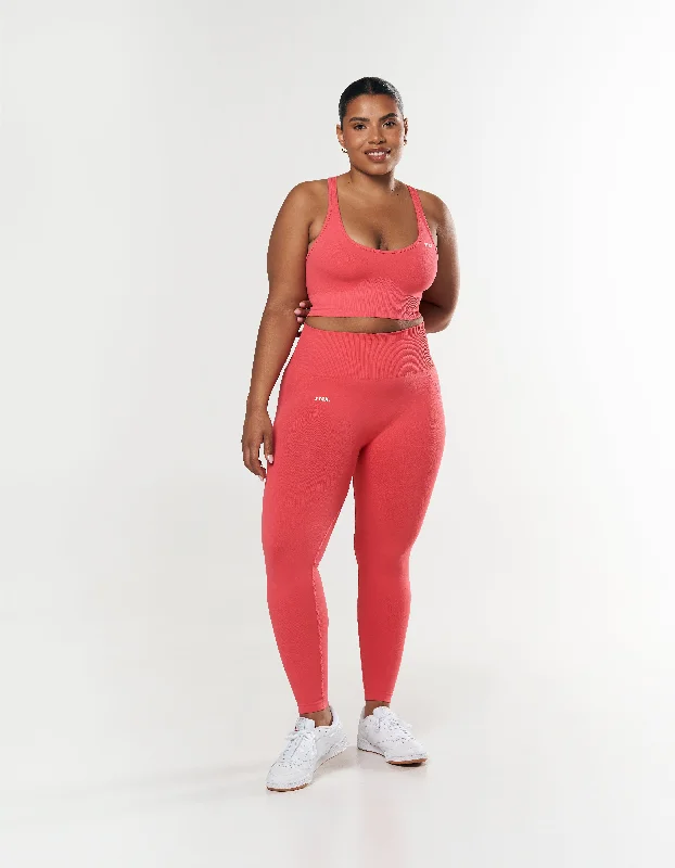 Premium Seamless Summer Racer Crop - Pink