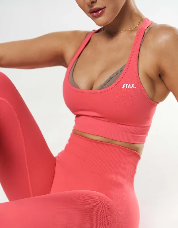 Premium Seamless Summer Racer Crop - Pink