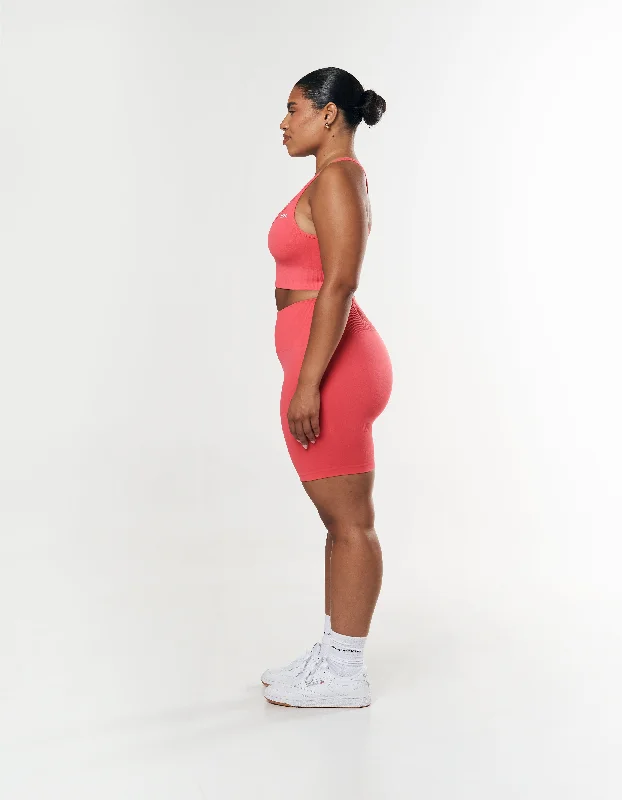 Premium Seamless Summer Racer Crop - Pink