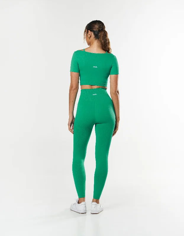 Premium Seamless Scoop Tee - Green