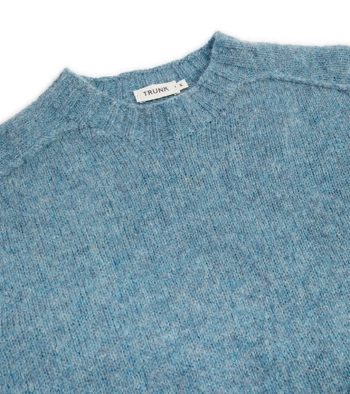 Trunk Berwick Brushed Shetland Crew Sweater: Denim Blue