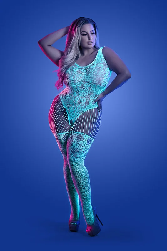 Private Show- Curvy Size Glow Light Bodystocking