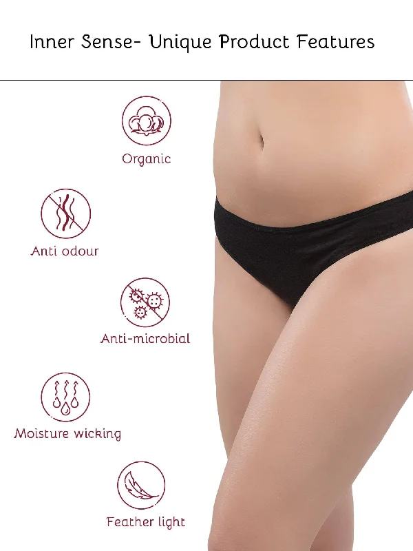 Organic Cotton Antimicrobial Thong ( Pack of 2 )-ISPC054-Skin_Black-