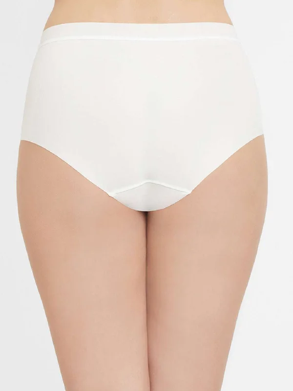 Looping Lacy High Coverage High Waist Seamless Panty - Ivory