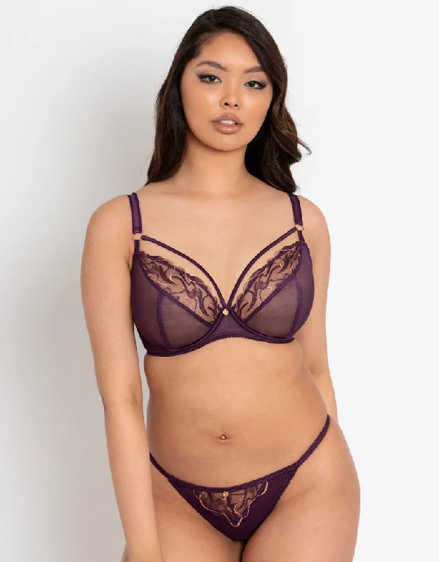 Scantilly Fascinate Thong Plum