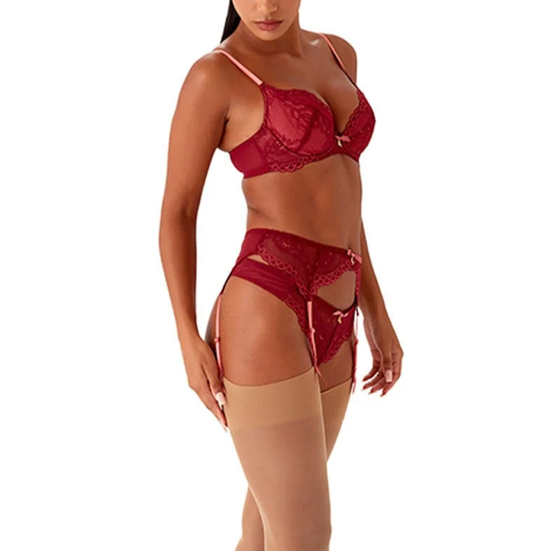 Superboost Suspender In Cranberry & Raspberry Sorbet - Gossard