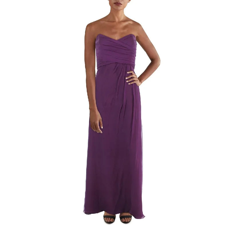 Amsale Womens Silk Sweetheart Evening Dress