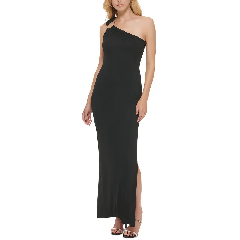 Calvin Klein Womens O Ring One Shoulder Evening Dress