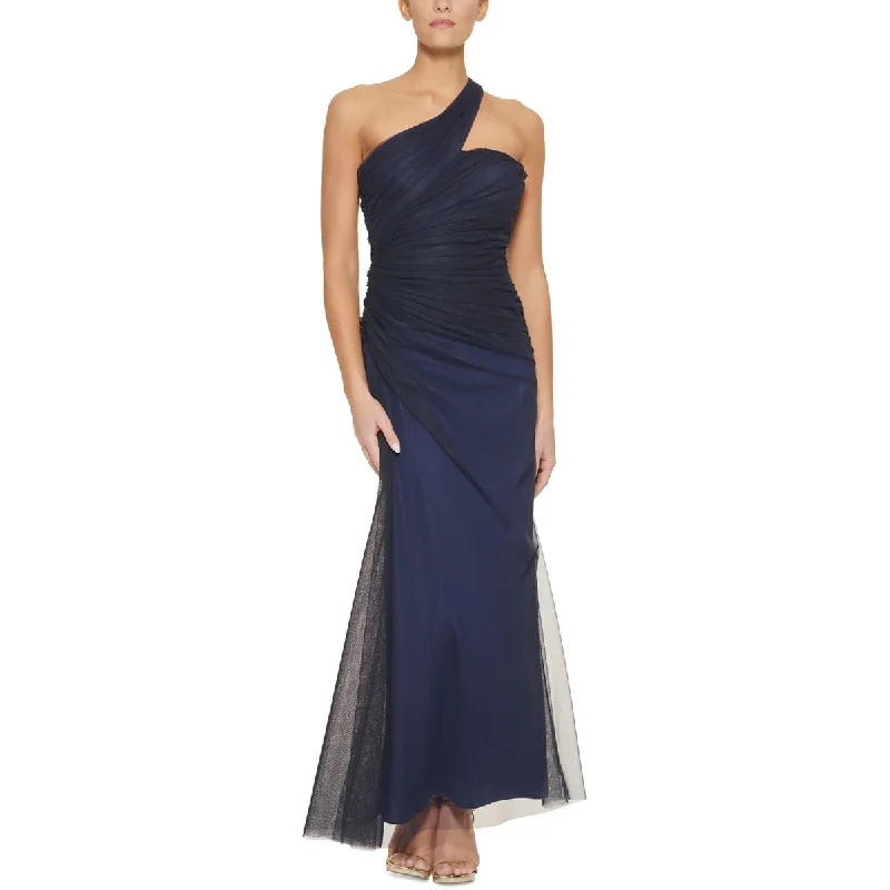 DKNY Womens Tulle Long Evening Dress