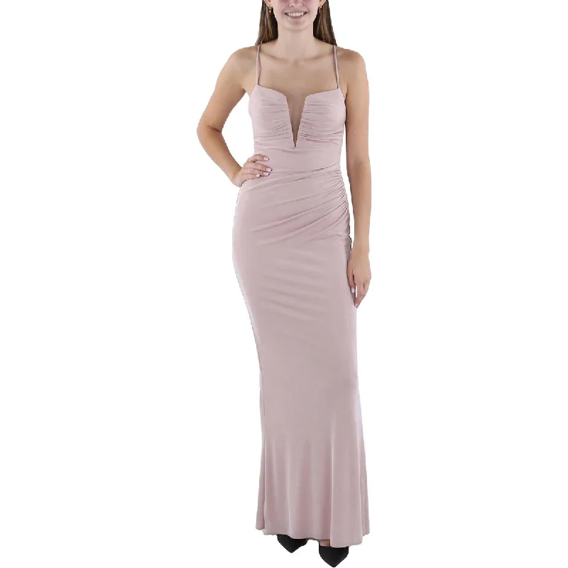 Katie May Womens Full Length Gathered Evening Dress