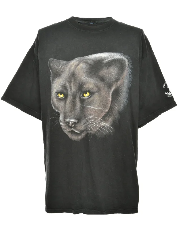 Black Animal T-shirt - L