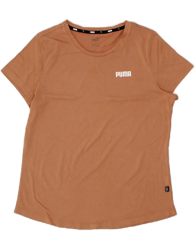 PUMA Womens T-Shirt Top UK 16 Large Brown