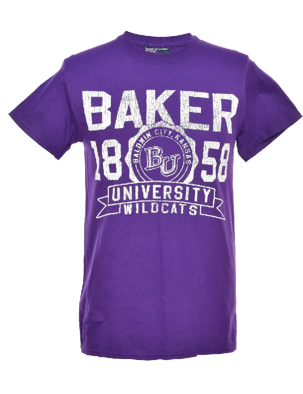 Purple Printed T-shirt - S