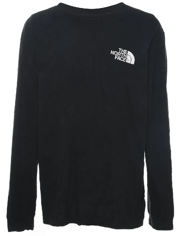 The North Face Black & White Printed Plain T-shirt - XL