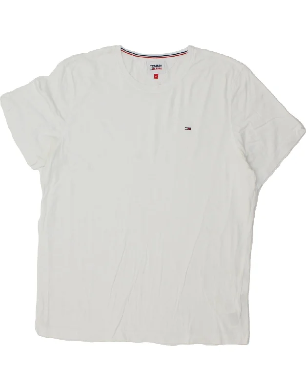 TOMMY HILFIGER Womens T-Shirt Top UK 20 2XL White Cotton