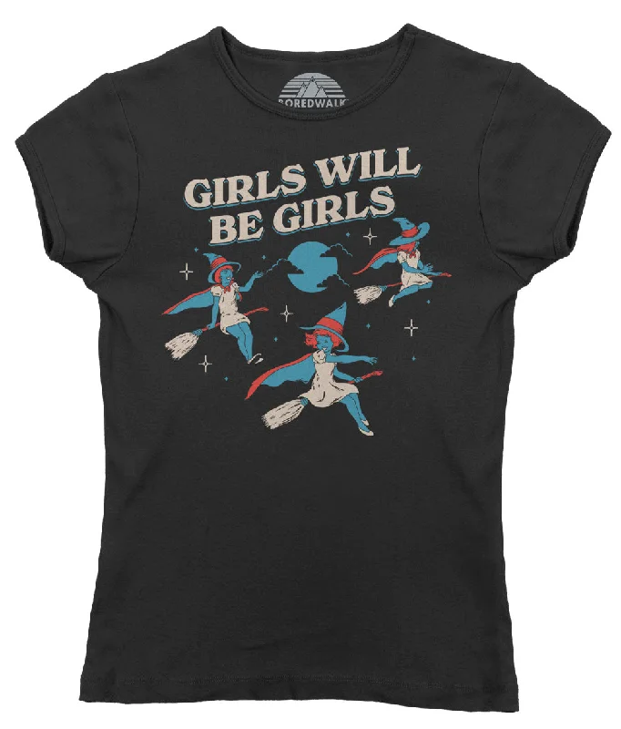 Women's Girls Will Be Girls Witch T-Shirt