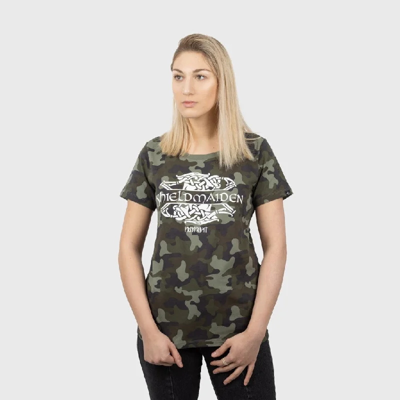 Women's Premium Tee, Shieldmaiden, Camo