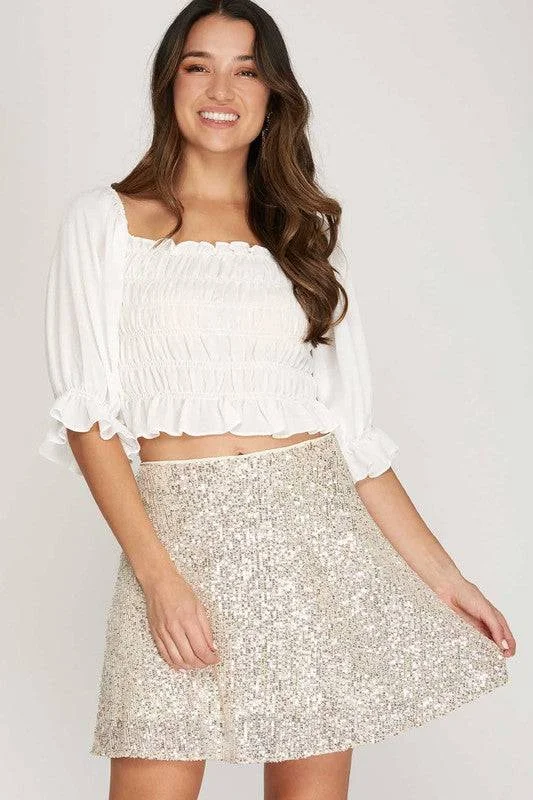 Ivy Sequin Mini Skirt