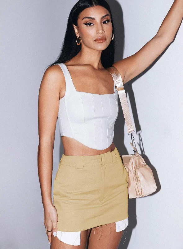 Kiaana Mini Skirt Beige