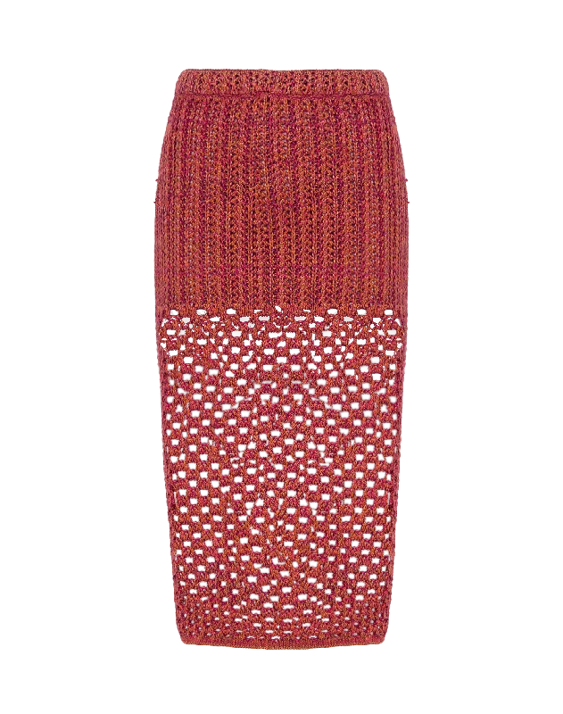 Knit Aria Midi Skirt - Berry Burst