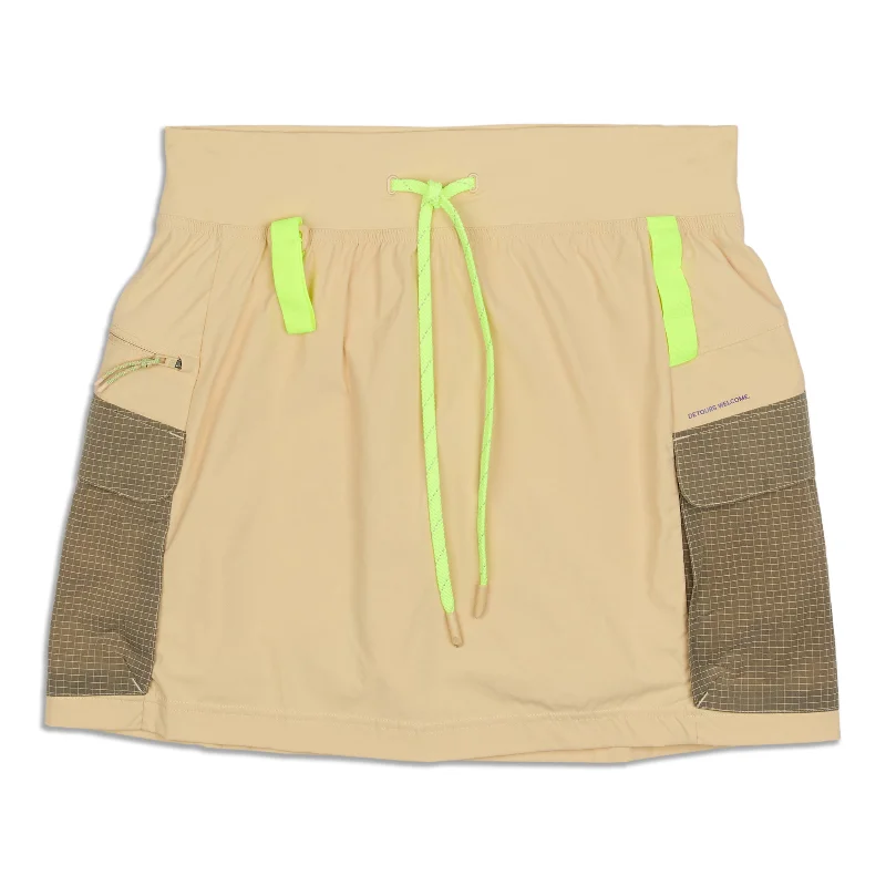 Multi-Pocket Cargo High-Rise Hiking Skirt