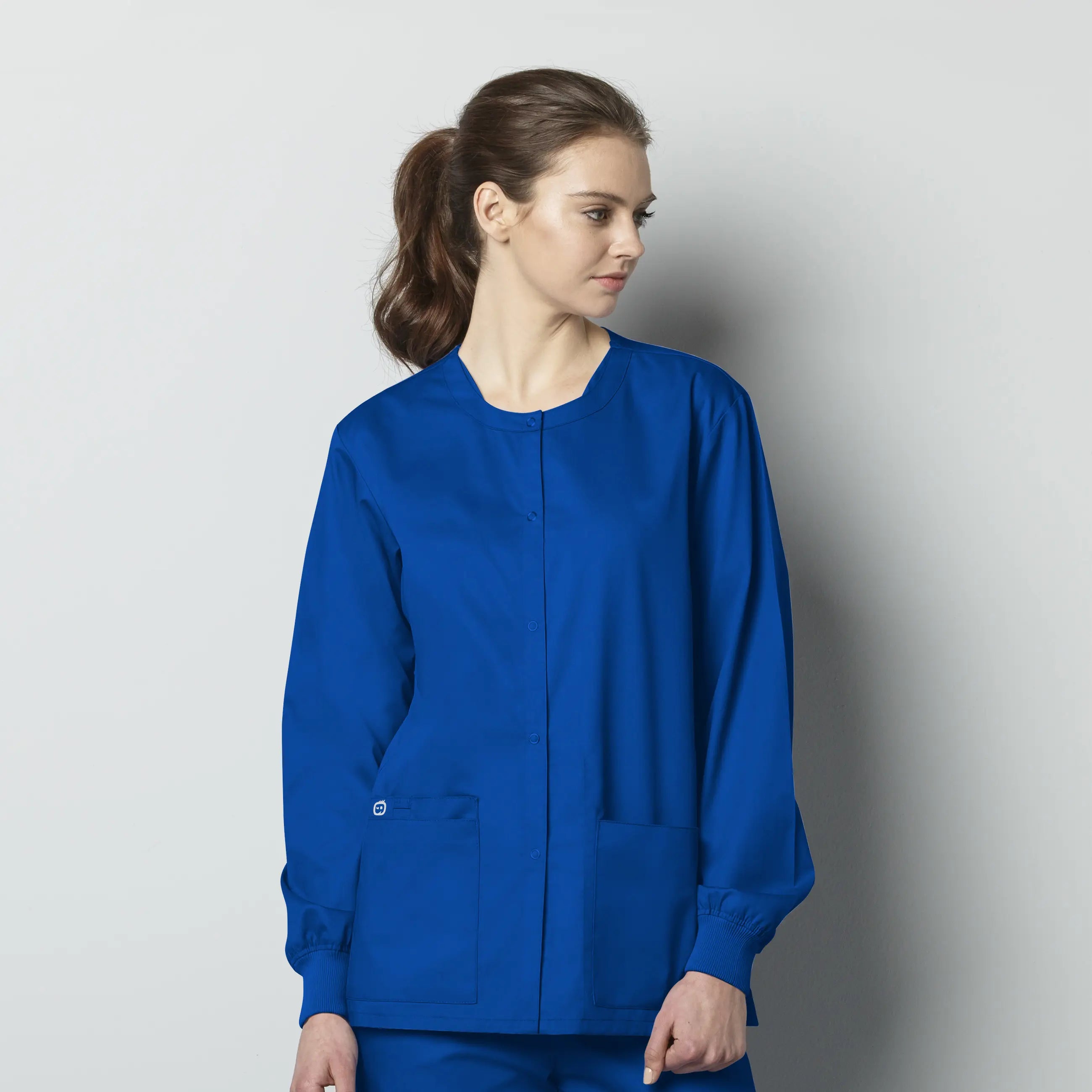 Wink Unisex Snap Front Jacket - Royal Blue