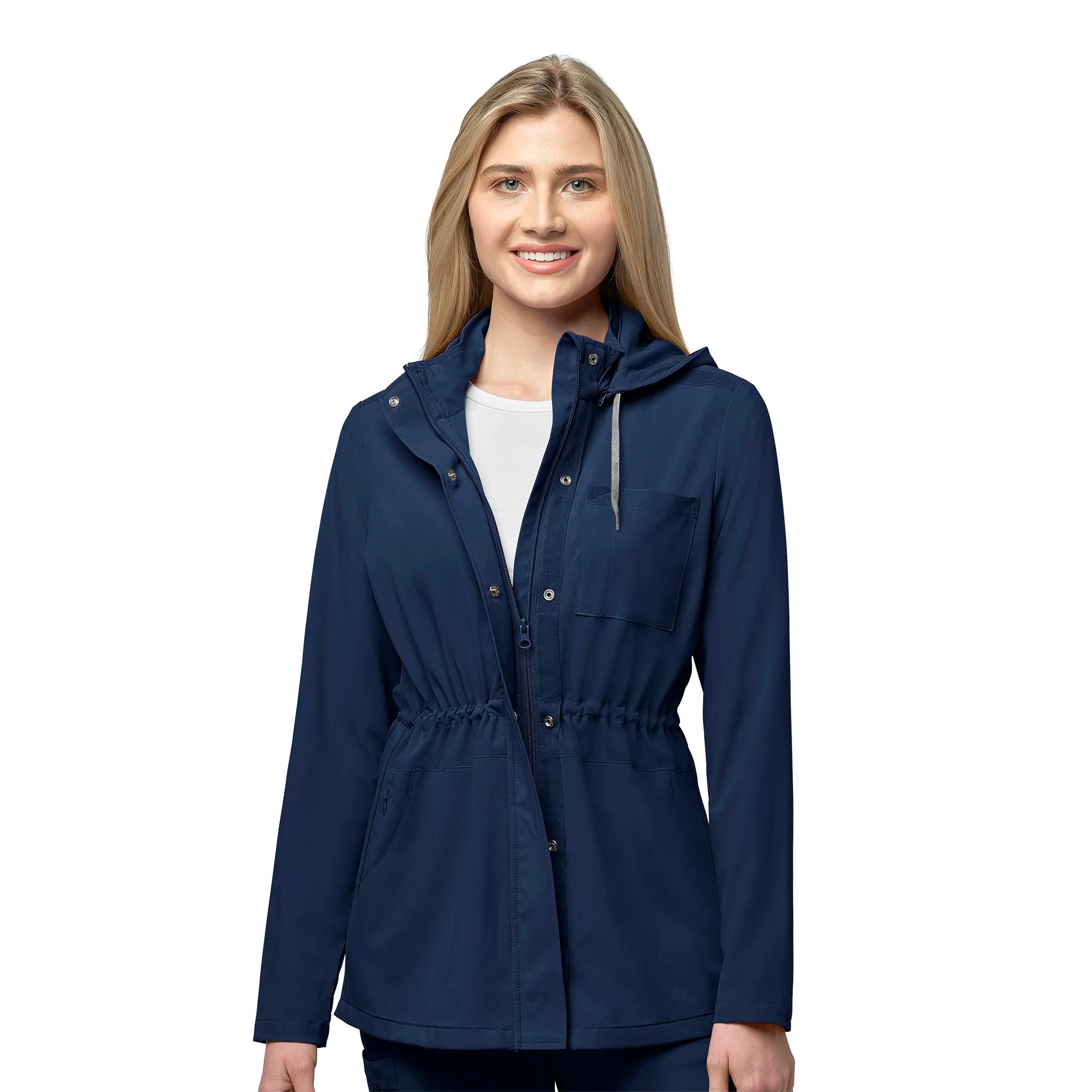 Wink Women's Convertible Hood Fashion Jacket - Navy