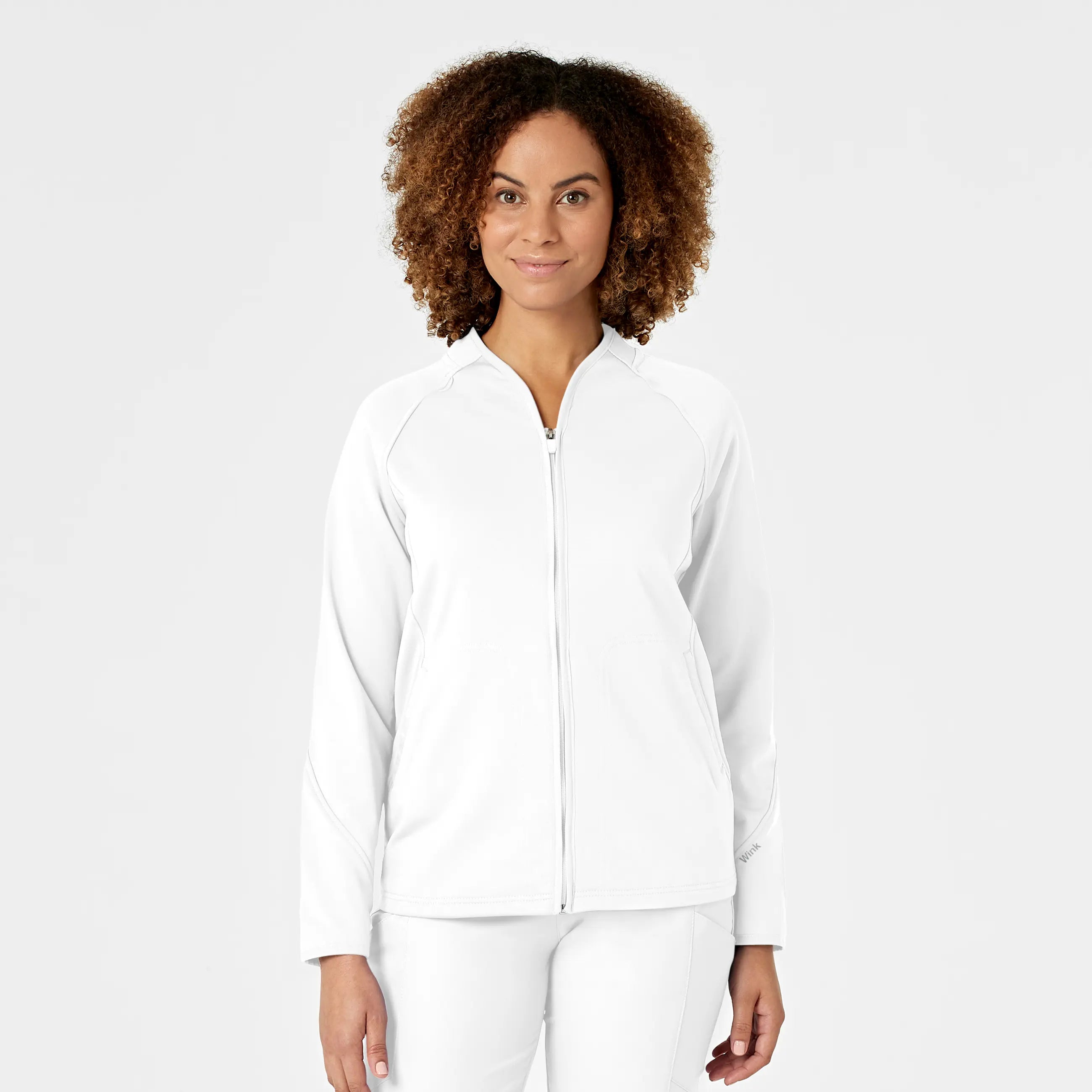 Wink Women's Fleece Full Zip Jacket - White