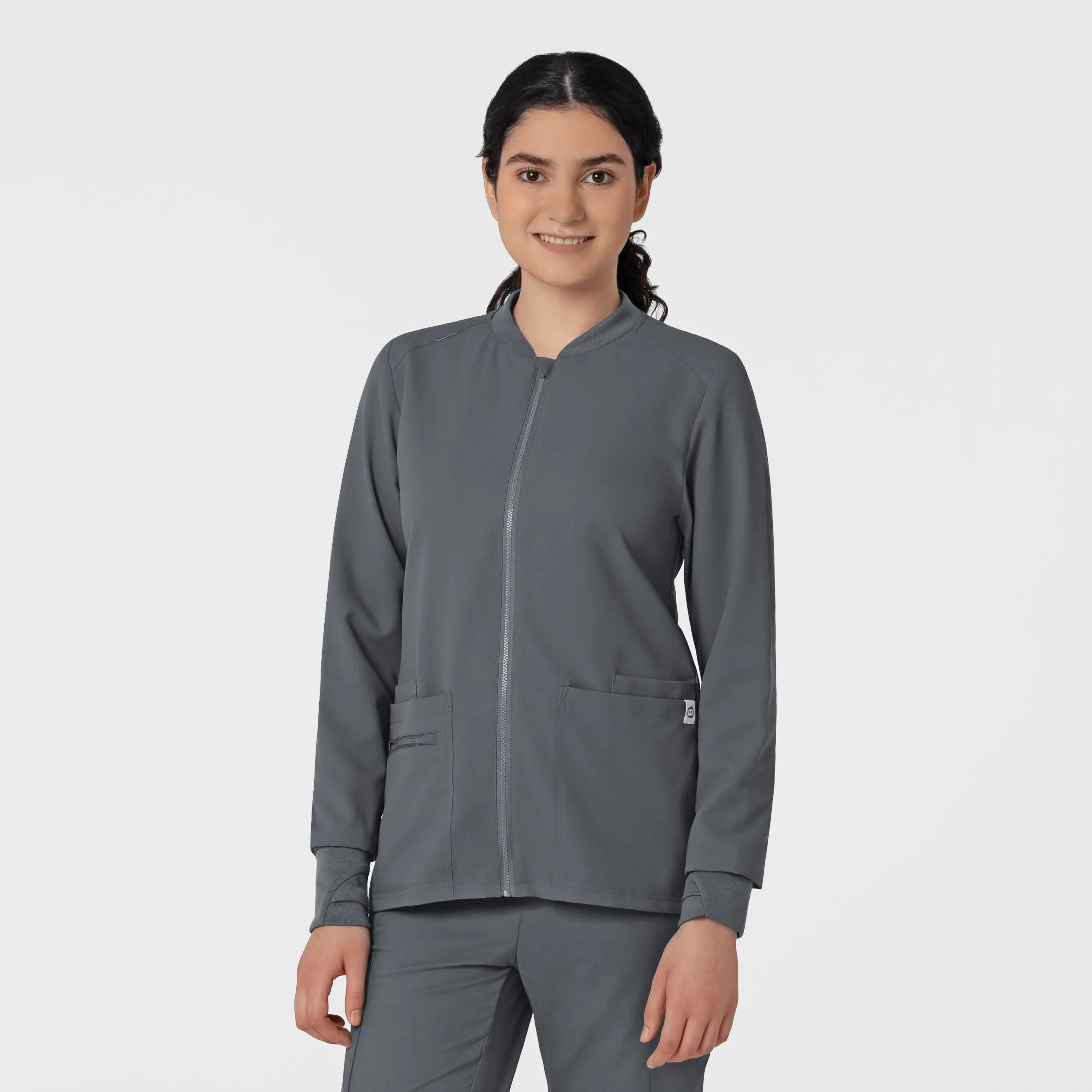 Wink Women's Flex-n-Reach Zip-Front Jacket - Pewter