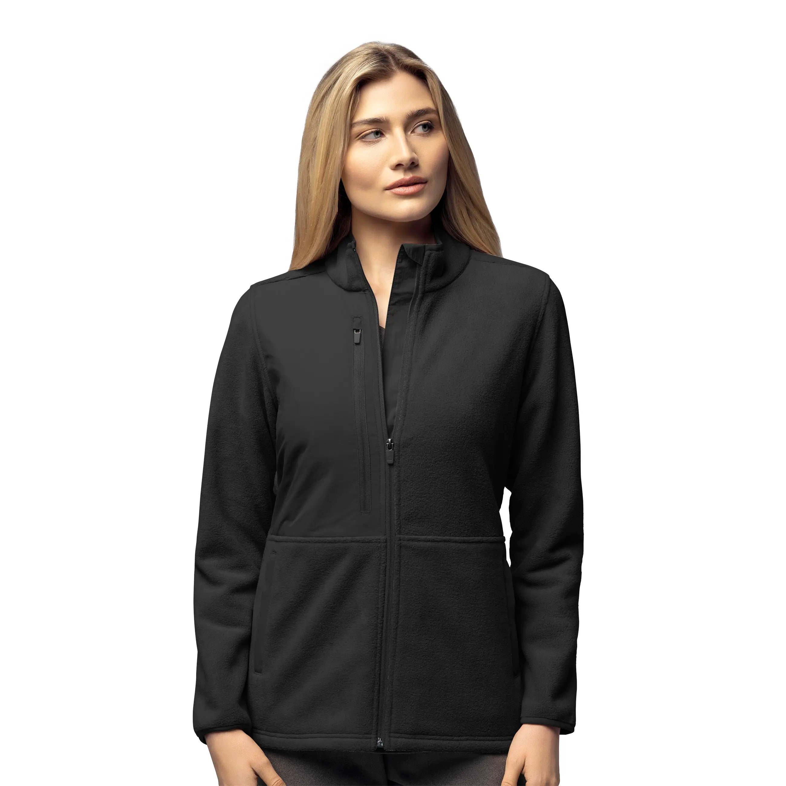 Wink Women's Micro Fleece Zip Jacket - Black