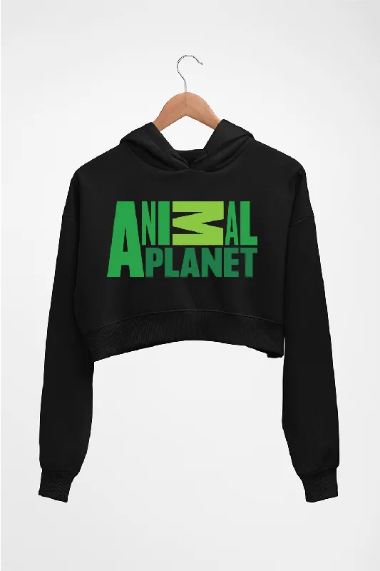 Animal Planet Crop HOODIE FOR WOMEN