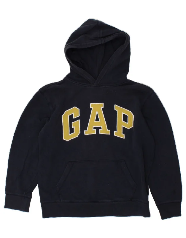 GAP Boys Graphic Hoodie Jumper 13-14 Years 2XL Navy Blue Cotton