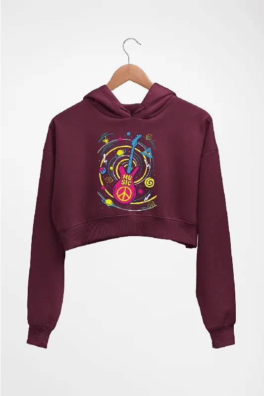 Psychedelic Music Crop HOODIE FOR WOMEN