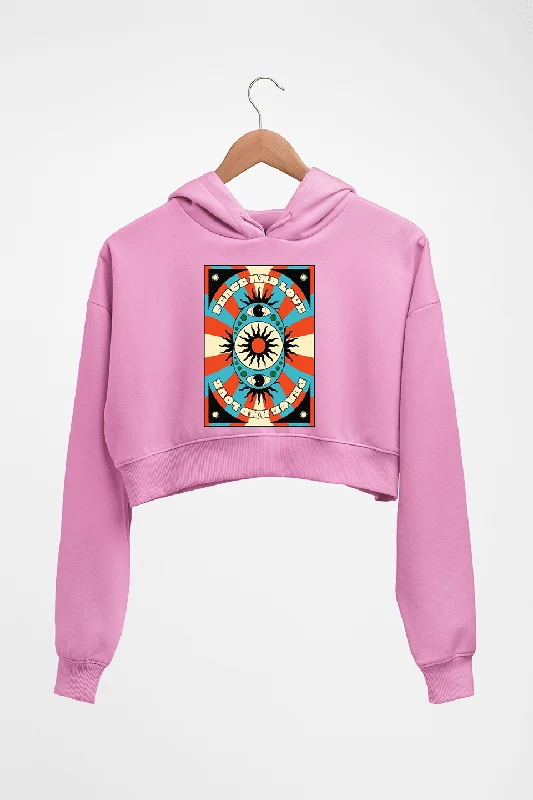 Psychedelic Peace and Love Crop HOODIE FOR WOMEN