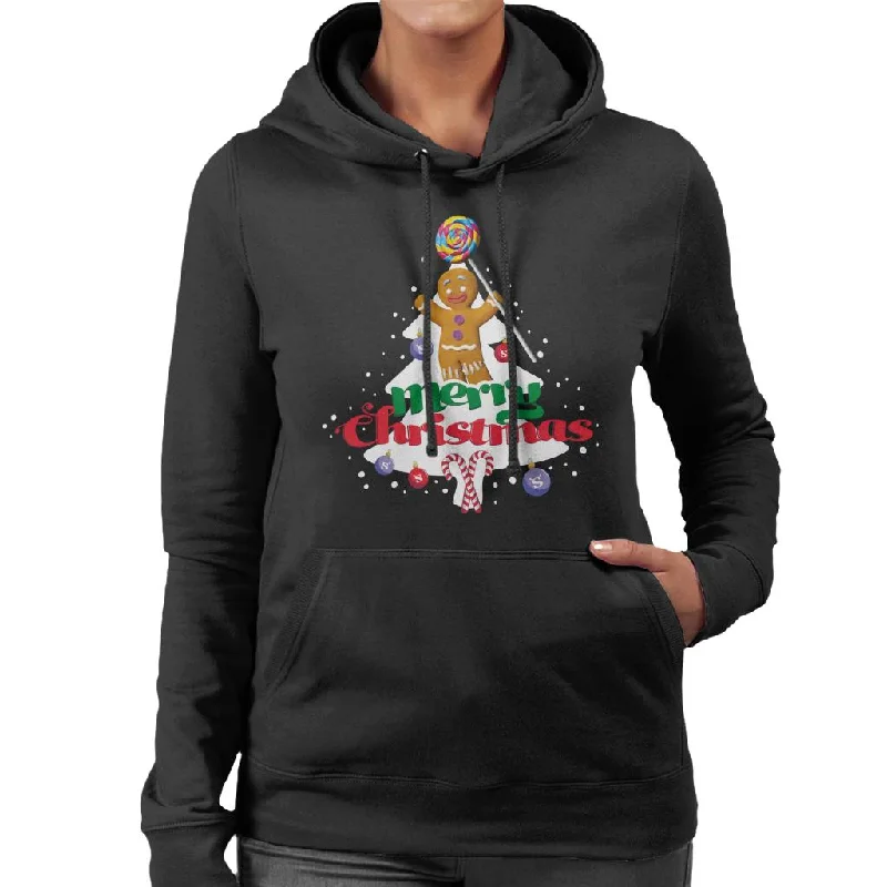 Shrek Christmas Gingerbread Man Merry Xmas Women's Hooded Sweatshirt