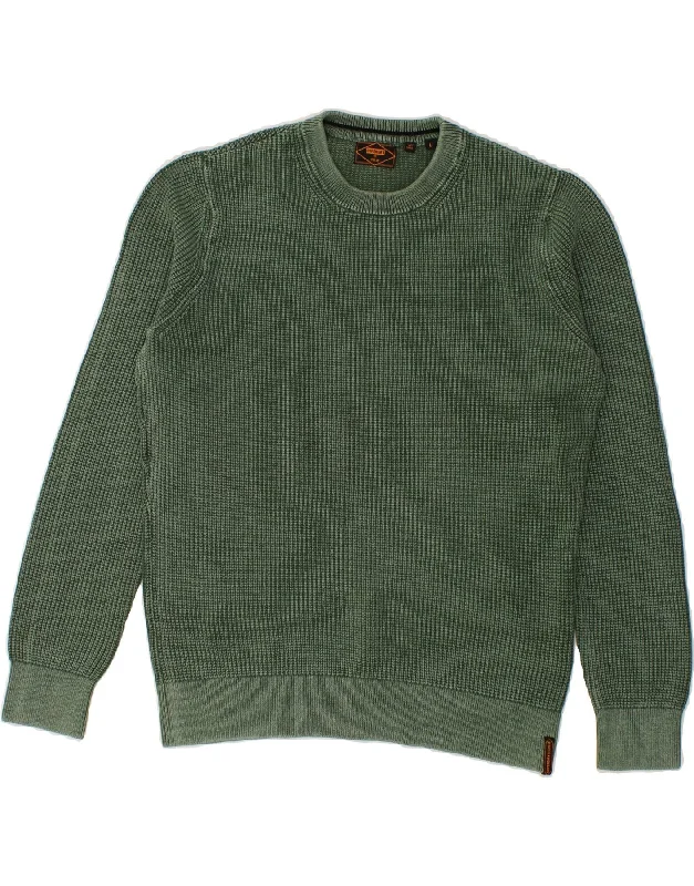 SUPERDRY Mens Sweatshirt Jumper Large Green Cotton