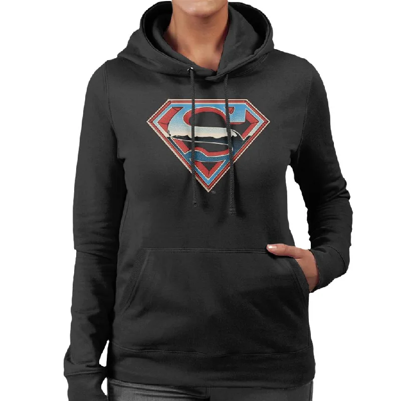 Superman Sparkling Logo Women's Hooded Sweatshirt